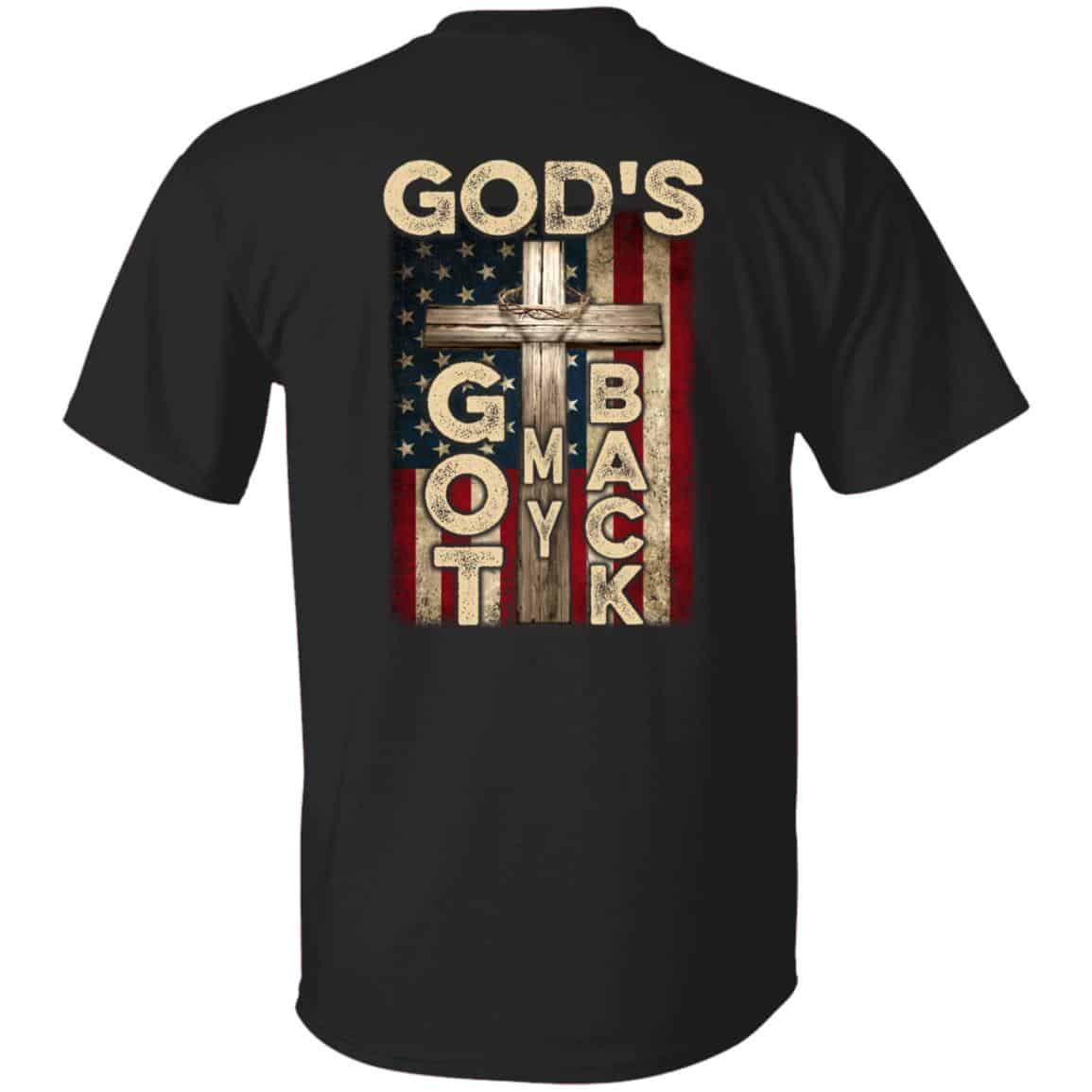 God Back tee, Black, Unisex T-Shirt