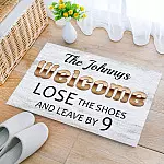 Personalized Custom Name Welcome Lose The Shoes And Leave By 9 Indoor Outdoor Doormat