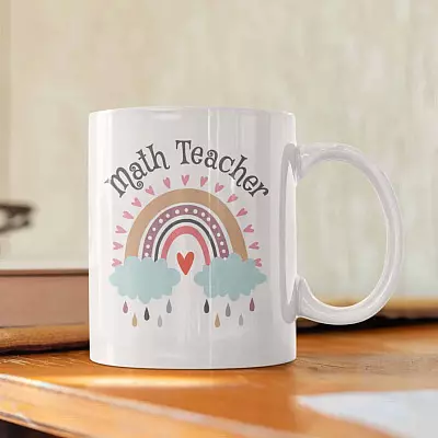 Alternative view of Cute Math Teacher Ceramic Coffee Mug - Water Bottle - Beer Stein