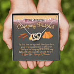 To My Smoking Hot Camping Partner Interlocking Hearts Pendant Necklace - Funny Camping Partner Gift