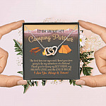 To My Smoking Hot Camping Partner Interlocking Hearts Pendant Necklace - Funny Camping Partner Gift