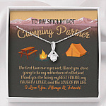 To My Smoking Hot Camping Partner Alluring Beauty Pendant Necklace - Funny Camping Partner Gift - Alluring Beauty Necklace