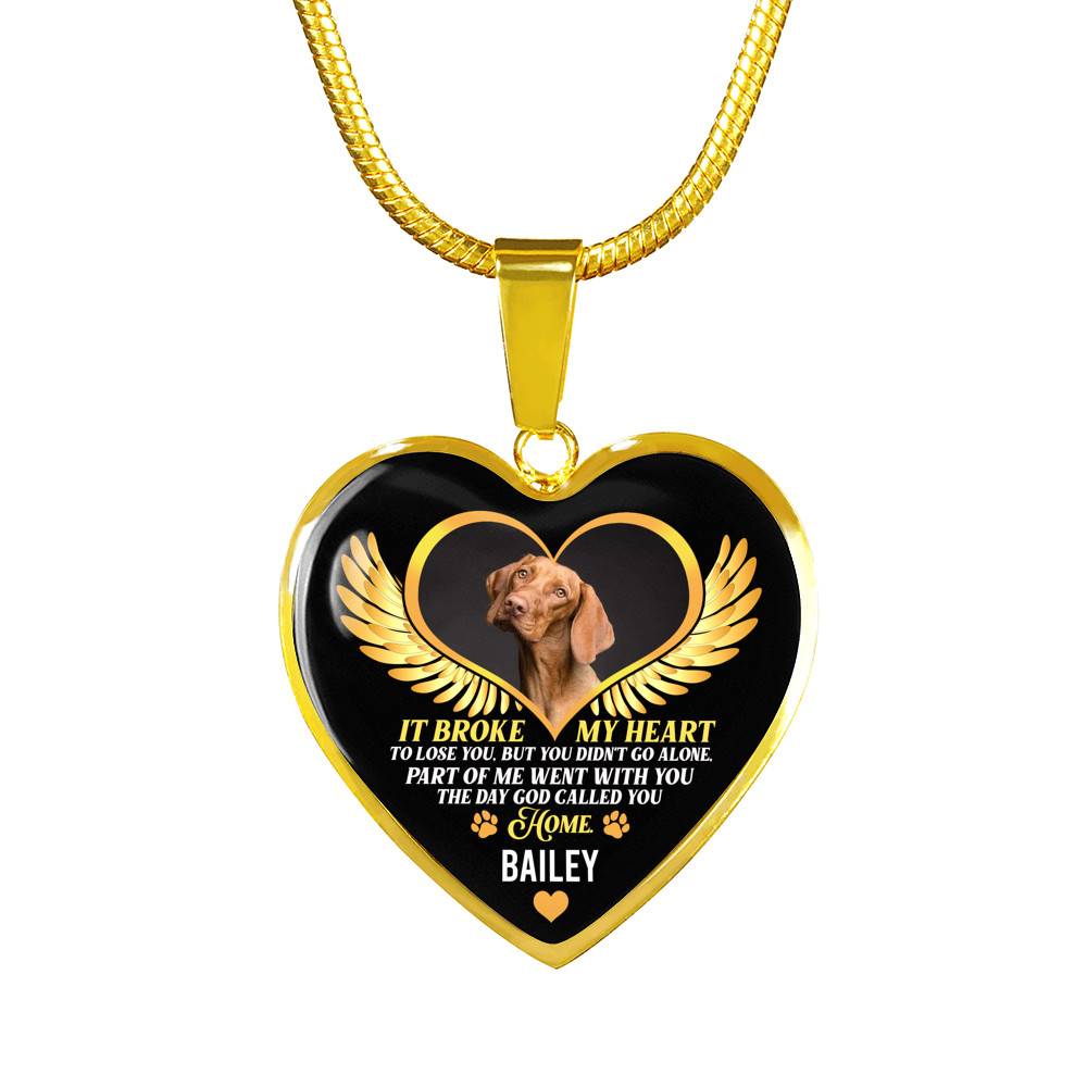 Personalized Photo It Broke Our Hearts To Lose You Heart Pendant Necklace - Memorial Pet Custom Photo Gift Personalized Photo It Broke Our Hearts To Lose You Heart Pendant Necklace - Memorial Pet Custom Photo Gift