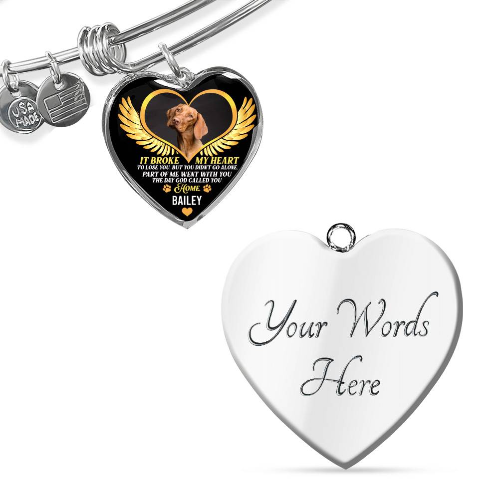 Personalized Photo It Broke Our Hearts To Lose You Heart Pendant Necklace - Memorial Pet Custom Photo Gift Personalized Photo It Broke Our Hearts To Lose You Heart Pendant Necklace - Memorial Pet Custom Photo Gift