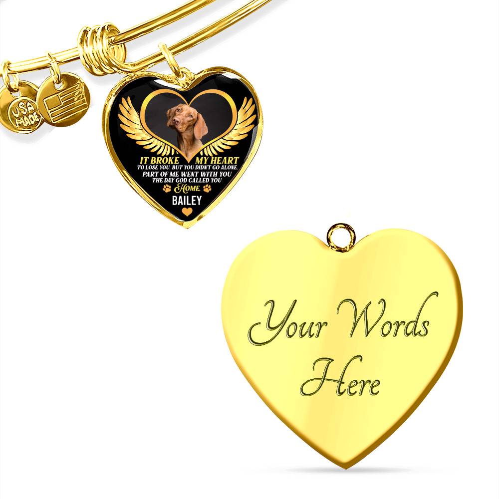 Personalized Photo It Broke Our Hearts To Lose You Heart Pendant Necklace - Memorial Pet Custom Photo Gift Personalized Photo It Broke Our Hearts To Lose You Heart Pendant Necklace - Memorial Pet Custom Photo Gift