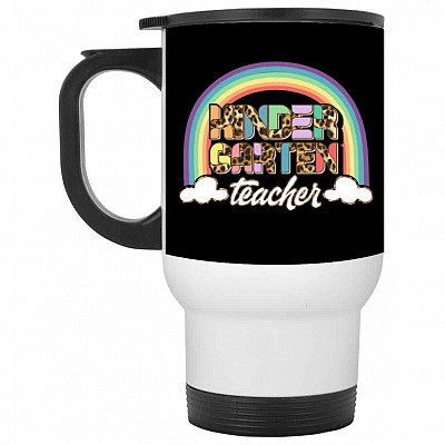 14 oz. White Travel Mug