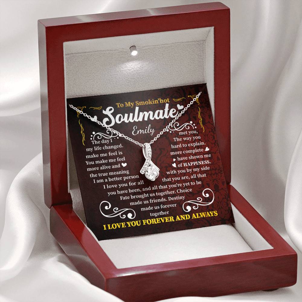 Personalized to My Smokin' Hot Soulmate the Day I Met You My Life Changed Alluring Pendant Necklace
