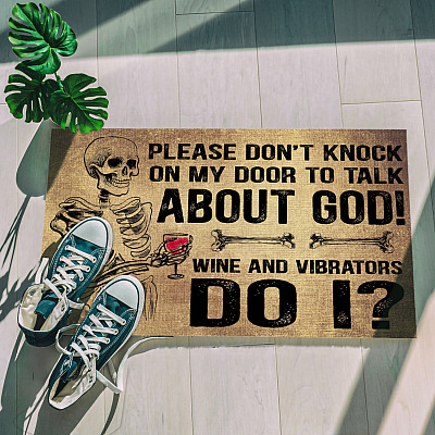 Alternative view of Please Dont Knock On My Door Indoor Outdoor Decorative Doormat - Funny Doormat Decorative