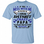 If You Mess with Papa Tshirt, Light Blue, Youth T-Shirt