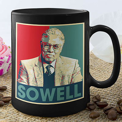 Thomas Sowell Hope Style Coffee Mug - Famous American Economist Travel Bottle