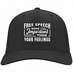 free speech hat, Black, Twill Cap