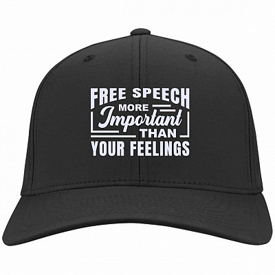 free speech hat, Black, Twill Cap