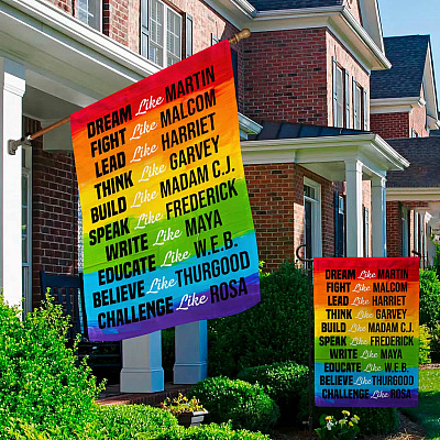 Alternative view of Black Lives Matters Garden Flag - Black History Month House Flag - African American Wall Flag