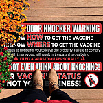 2VT. Vaccine Door Knocker Doormat mockup 7