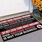 2VT. Vaccine Door Knocker Doormat mockup 11