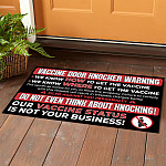 2VT. Vaccine Door Knocker Doormat mockup 1
