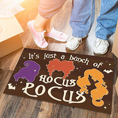 It's Just a Punch of Hocus Pocus Funny Halloween Decorations Hocus Pocus Doormat Entrance Decorative Doormat