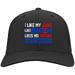 I Like My Guns Like Biden, Black, Twill Cap