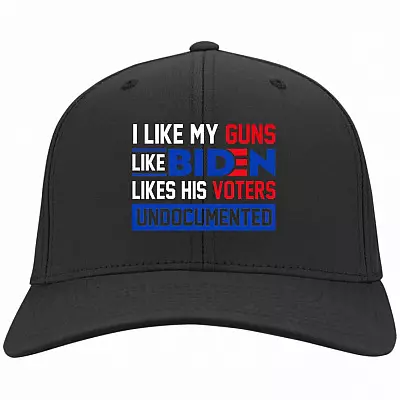 I Like My Guns Like Biden, Black, Twill Cap