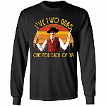 I've Two Guns One for Each of Ya Hoodie, Black, Long Sleeve