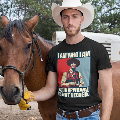 Alternative view of I Am Who I Am Your Approval Is Not Needed T-Shirt - Doc Holiday Shirt