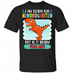 kindergarten dino shirt, Black, Youth T-Shirt