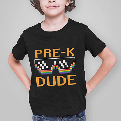 Alternative view of Pre-K Dude Youth Tee - Funny Back To School Shirt - Back To School Shirt For Kids