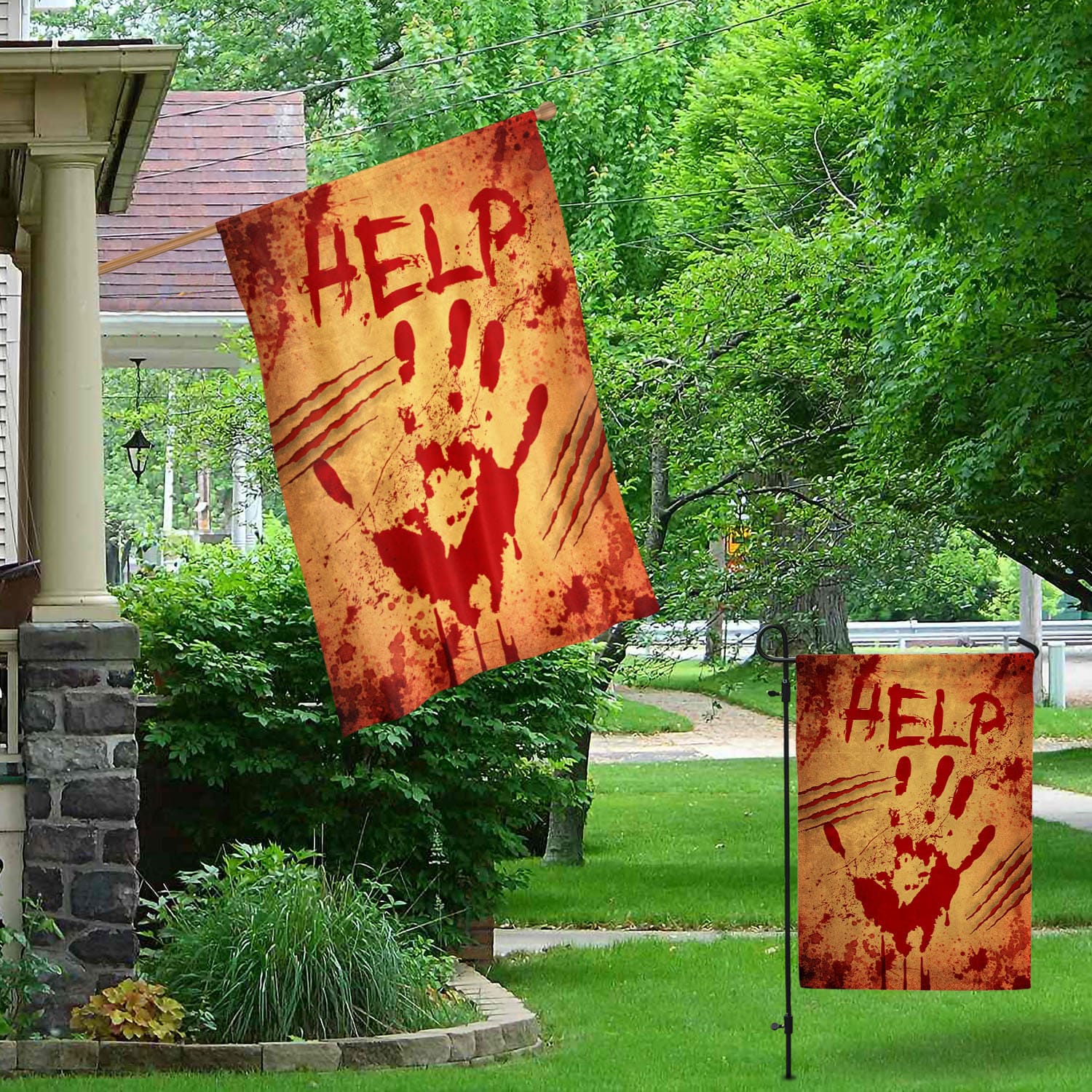 8MH. Help Halloween 30x40 Garden & House Mockup 1fx