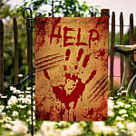 8MH. Help Halloween 30x40 Garden Flag Mockup 6