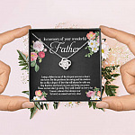 In Memory Of Your Wonderful Father Love Knot Necklace - Memorial Sympathy Gifts For Loss Of Dad