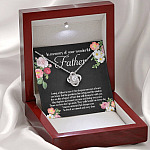 In Memory Of Your Wonderful Father Love Knot Necklace - Memorial Sympathy Gifts For Loss Of Dad