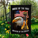 4O. Home Of The Free-30x40 Garden Flag Mockup 5
