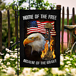 4O. Home Of The Free-30x40 Garden Flag Mockup 6