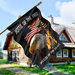 4O. Home Of The Free-30x40 House Flag Mockup 5