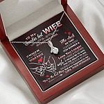 To My Smokin' Hot Wife if I Had One Wish It Would Be to Turn Back Alluring Beauty Necklace