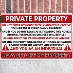 Private Property Do Not Enter My House To Talk About The Vaccine Indoor Outdoor Doormat