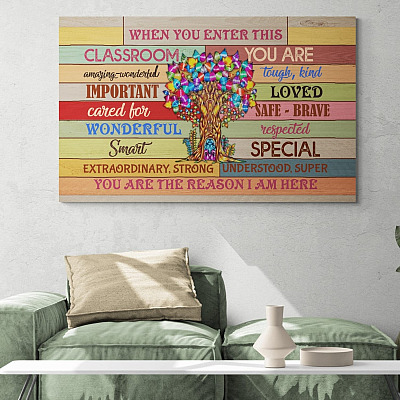 Alternative view of When You Enter This Classroom Wrapped Framed Canvas Prints - Unframed Poster - Home Decor Wall Art