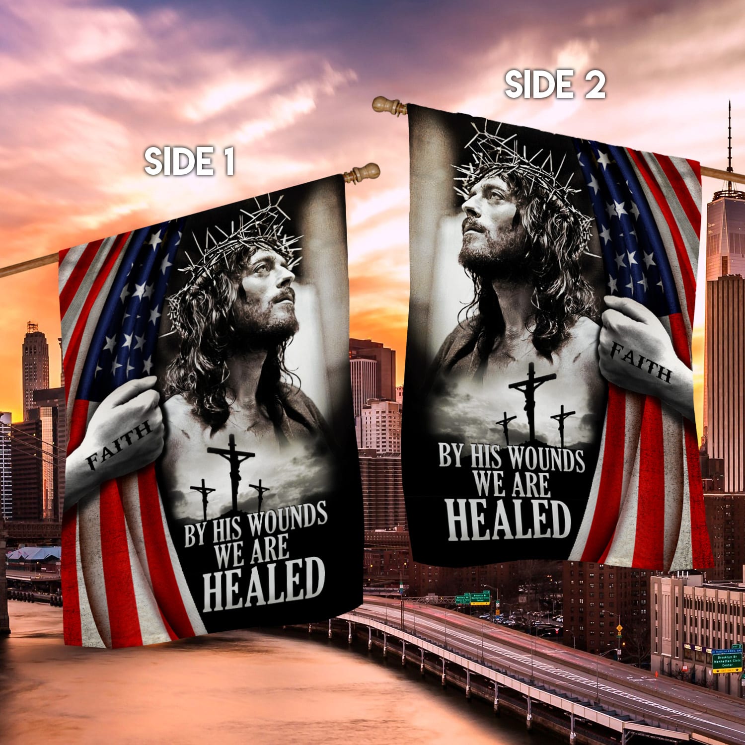 30x40 Side 1 House Flag Mockup 2 Side-2