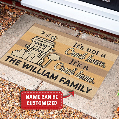 Alternative view of Personalized Family Name It's Not a Crack House It's a Crack Home Doormat - Outdoor Indoor Doormat