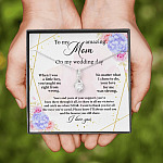 To My Amazing Mom on My Wedding Day Alluring Pendant Necklace