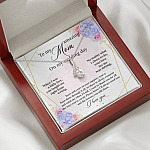 To My Amazing Mom on My Wedding Day Alluring Pendant Necklace