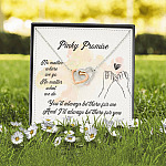 Pinky Promise No Matter Where We Go No Matter What We Do Interlocking Hearts Pendant Necklace