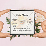 Pinky Promise No Matter Where We Go No Matter What We Do Interlocking Hearts Pendant Necklace