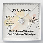 Pinky Promise No Matter Where We Go No Matter What We Do Love Knot Pendant Necklace - Love Knot Necklace Pinky Promise No Matter Where We Go No Matter What We Do Love Knot Pendant Necklace - Love Knot Necklace