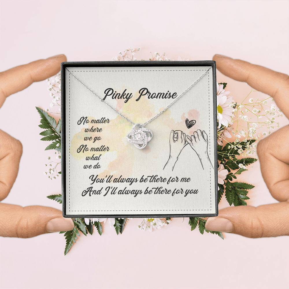 Pinky Promise No Matter Where We Go No Matter What We Do Love Knot Pendant Necklace Pinky Promise No Matter Where We Go No Matter What We Do Love Knot Pendant Necklace