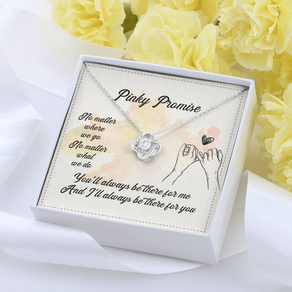 Pinky Promise No Matter Where We Go No Matter What We Do Love Knot Pendant Necklace Pinky Promise No Matter Where We Go No Matter What We Do Love Knot Pendant Necklace