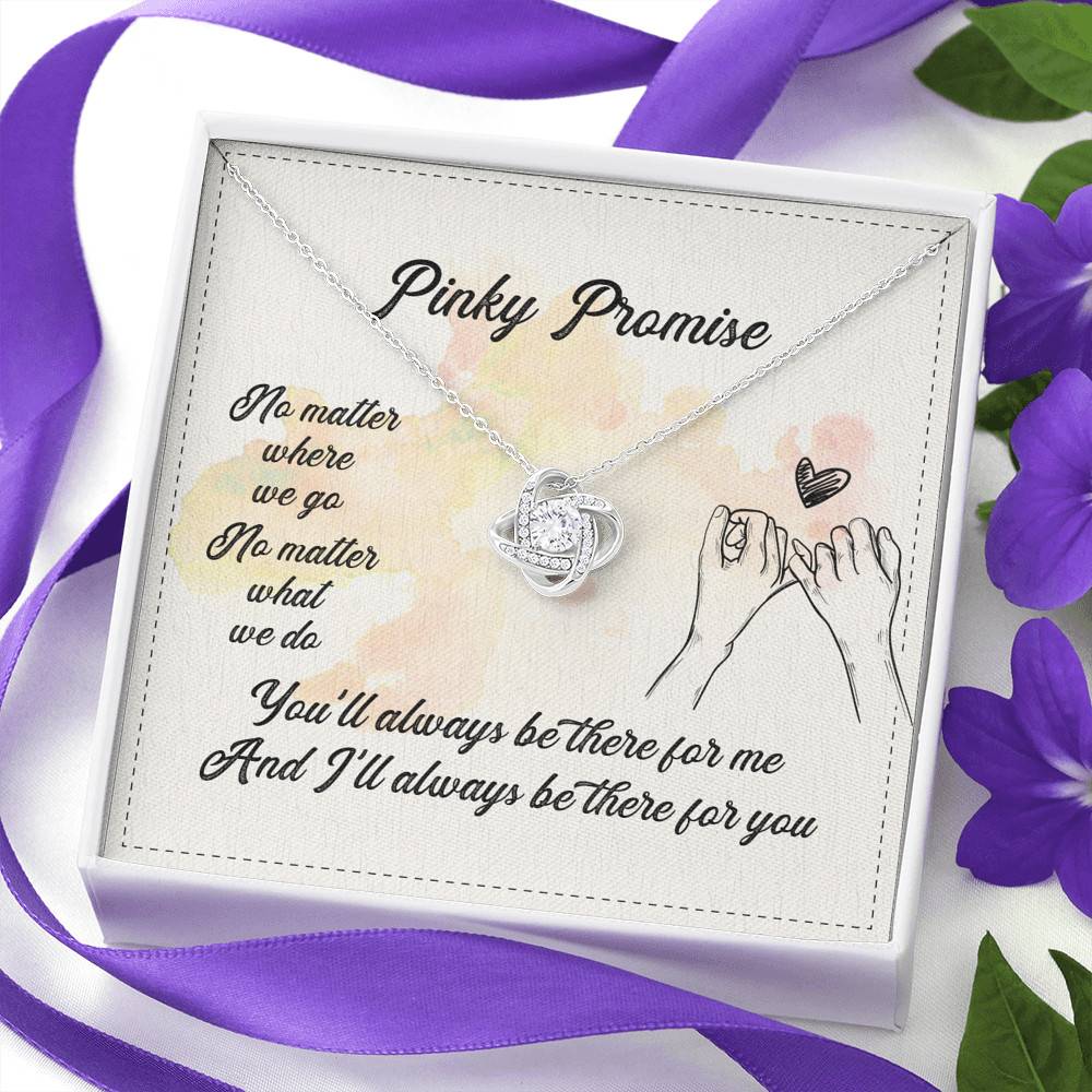 Pinky Promise No Matter Where We Go No Matter What We Do Love Knot Pendant Necklace Pinky Promise No Matter Where We Go No Matter What We Do Love Knot Pendant Necklace