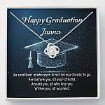 Personalized Name Happy Graduation Be Confident In Whatever Direction You Choose Love Knot Pendant Necklace - Love Knot Necklace