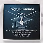 Personalized Name Happy Graduation Be Confident In Whatever Direction You Choose Alluring Pendant Necklace - Alluring Beauty Necklace