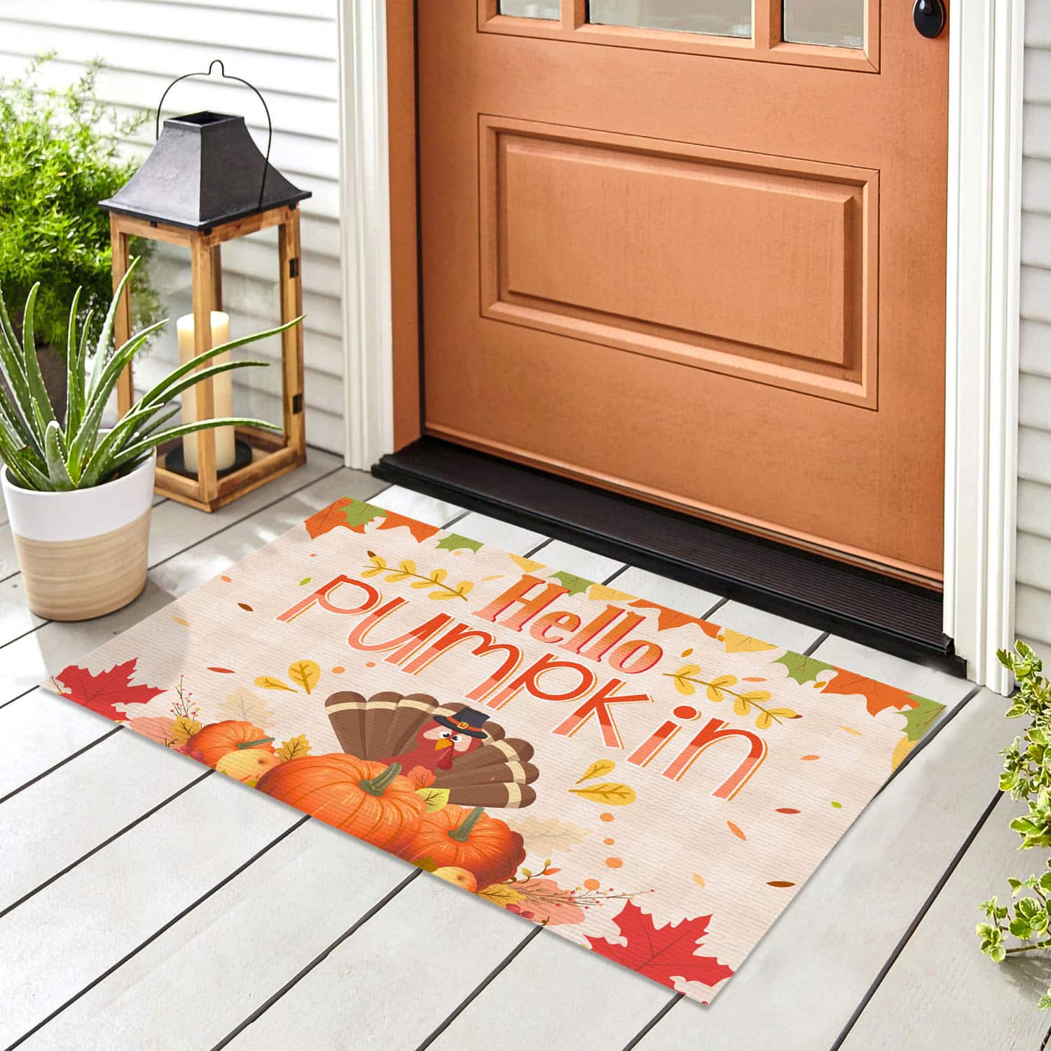 Gz party Hello Pumpkin Door Mat,18 x 30 Inch Fall Holiday Non-Skid Floor Mat Switch Mat Indoor Outdoor Home Garden Easy to Clean Low Profile Mat for Entry Patio Garage High Traffic Areas Gz party Hello Pumpkin Door Mat,18 x 30 Inch Fall Holiday Non-Skid Floor Mat Switch Mat Indoor Outdoor Home Garden Easy to Clean Low Profile Mat for Entry Patio Garage High Traffic Areas